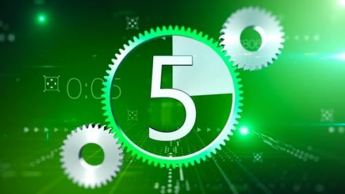 Videohive - Modern Digital Countdown Timer Green - 36080408 - 36080408