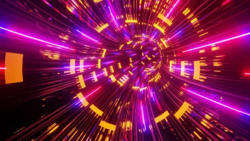 Videohive - Bright Neon Hyper Jump Through The Tunnel Into The Abyss 02 - 36080417 - 36080417