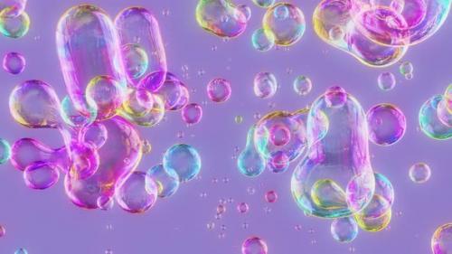 Videohive - Soap Bubbles Fly Up and Burst Loop - 36082038 - 36082038