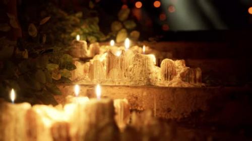 Videohive - Candles Burning in the Dark - 36102680 - 36102680