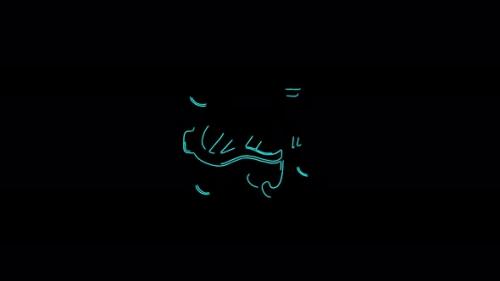 Videohive - Diving mask icon on a black background. 4K video seamless neon line animation. Summer - 36056881 - 36056881