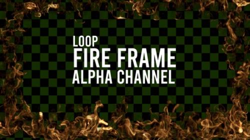 Videohive - Fire Frame Alpha Loop - 36059698 - 36059698