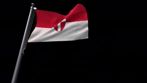 Videohive - Flag Of Vienna City (Austria ) With Alpha Channel 4K - 36066280 - 36066280