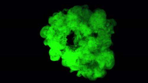 Videohive - Green Smoke Circle 4K - 36067525 - 36067525