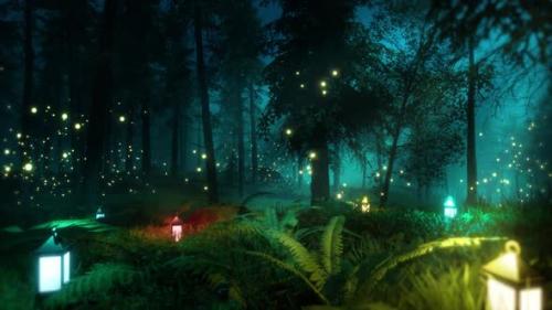 Videohive - Magical Forest With Lanterns HD - 36067531 - 36067531