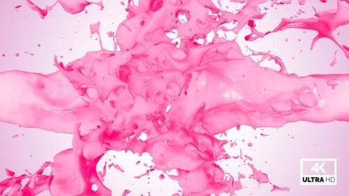 Videohive - Strawberry Milkshake Splash Collision - 36076781 - 36076781