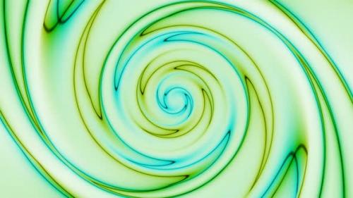 Videohive - Cyan Green Yellow Glowing Twirl Background Animation White Background - 36077012 - 36077012