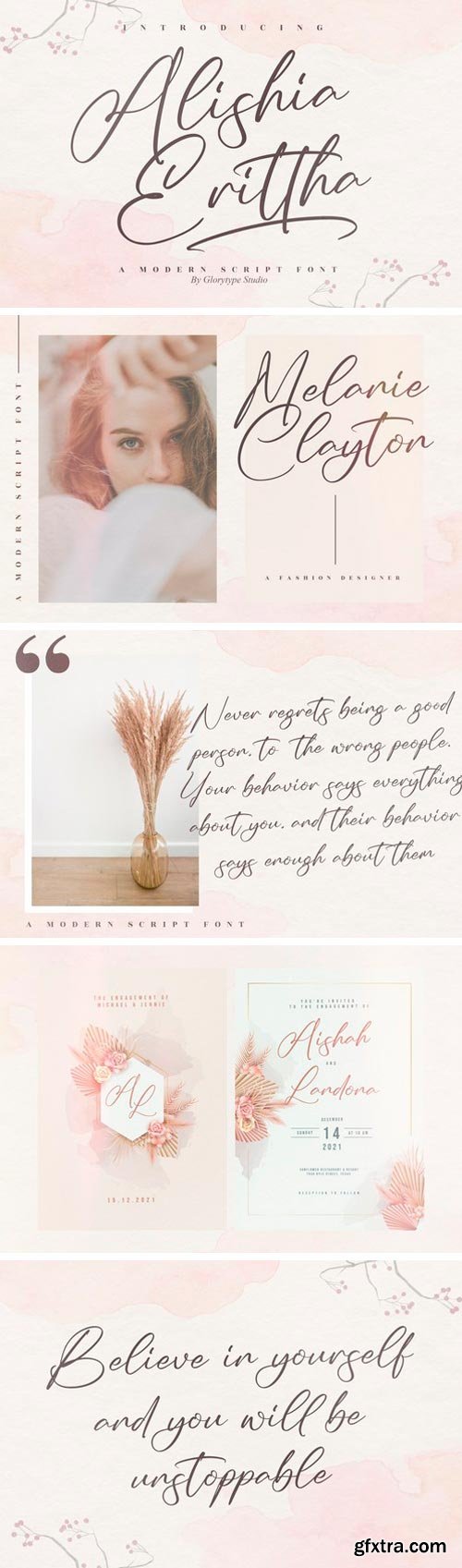 Alishia Erittha Script Font