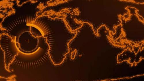 Videohive - Techy earth map animation. Animated map background. Vd 983 - 36085618 - 36085618