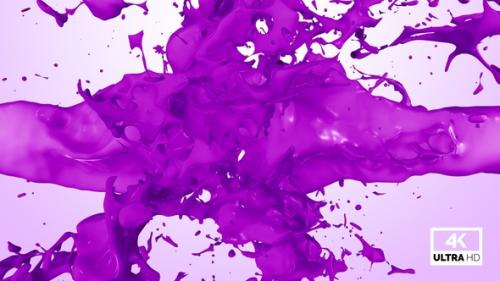 Videohive - Purple Paint Splash Collision - 36085669 - 36085669