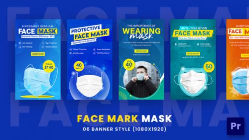 Videohive - Face Mark Mask Ads Set Stories Pack For Premiere Pro - 36103817 - 36103817