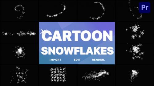 Videohive - Cartoon Snow Flakes And Snowfalls | Premiere Pro - 36107761 - 36107761