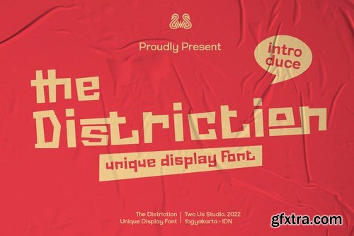 The Distriction - Unique Display Font