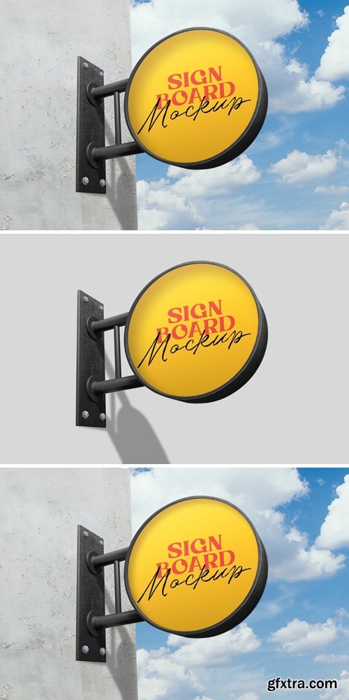 Circle Logo Signboard - Mockup