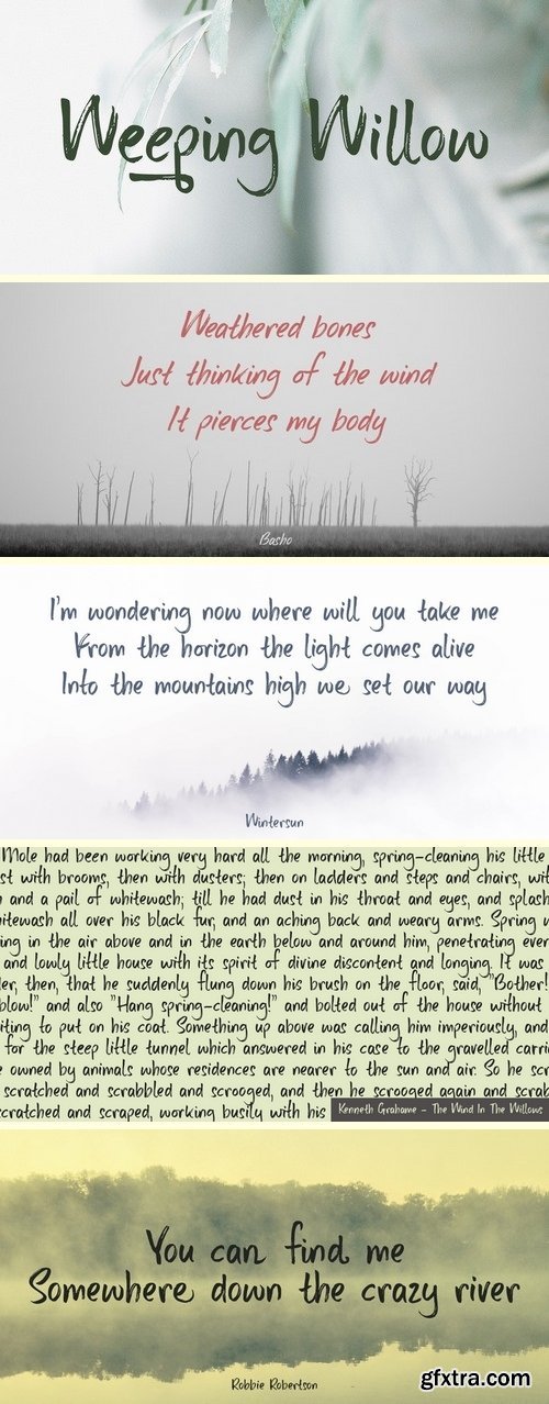 Weeping Willow Font - 2 Font