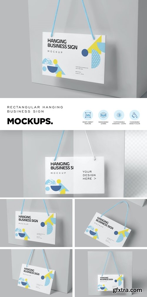 Rectangle Door Sign Mockups