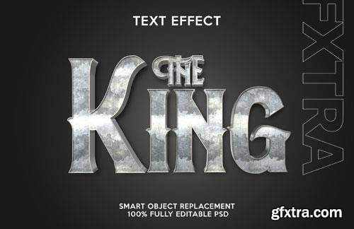 The king text effect template