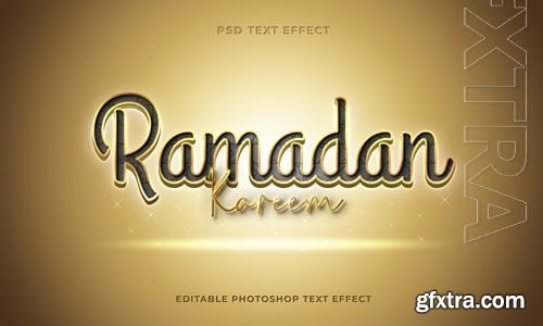 3d ramadan kareem text effect template psd