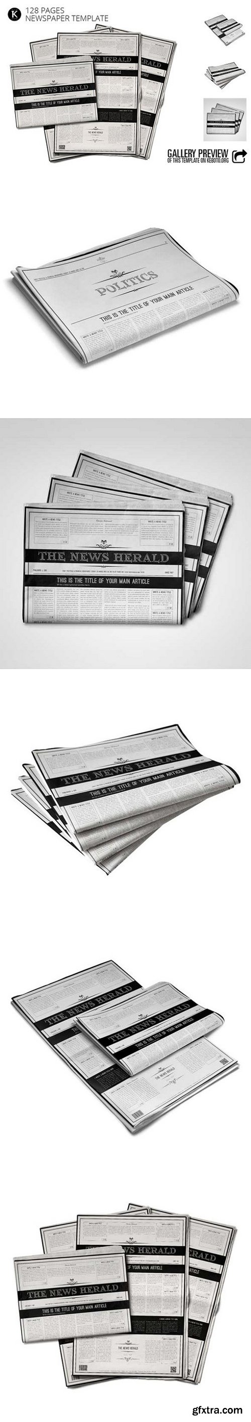 128 Pages Newspaper Template