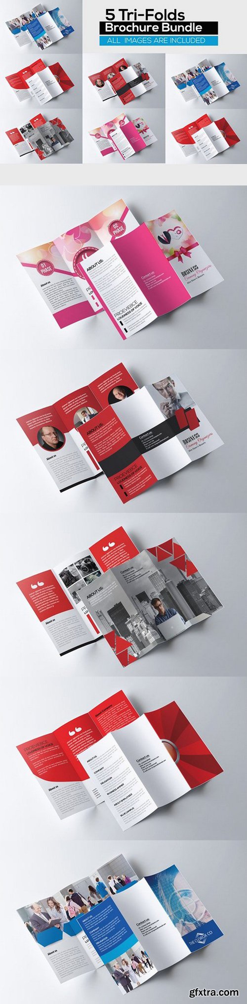 5 Corporate Tri Fold Bundle