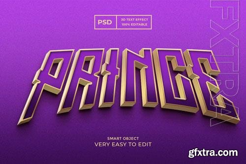 Prince luxury editable 3d text effect psd