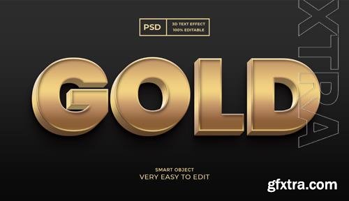 Gold editable 3d text effect psd