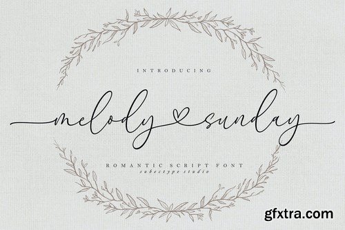 Melody Sunday - Heart Connected Font