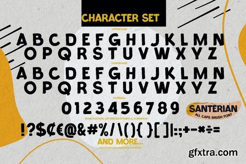 SANTERIAN - All Caps Brush Font