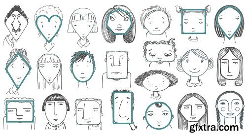 Face Shapes: Draw a Series of Characters Using Simple Shapes
