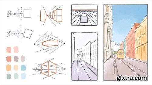 Basics of Perspective: Drawing Backgrounds in Procreate