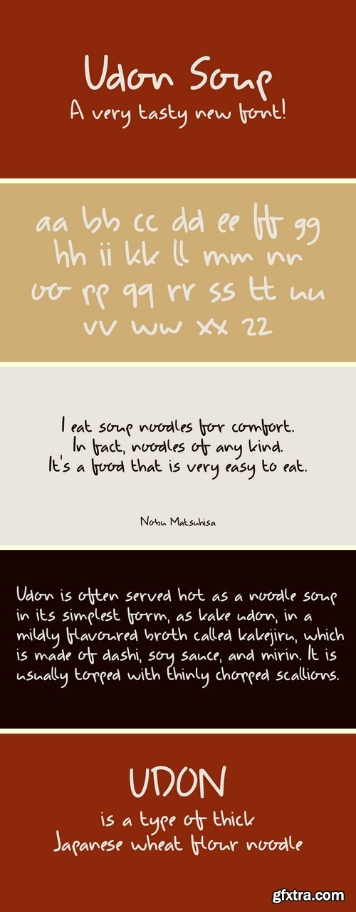 Udon Soup Font