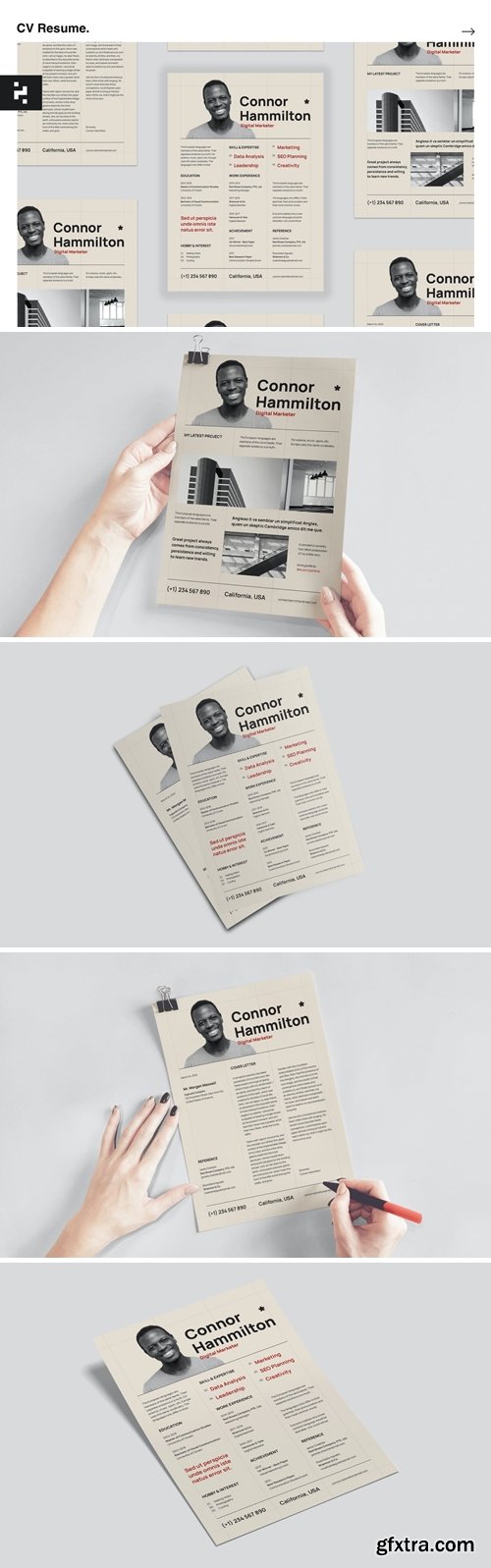 CV Resume Template - Classic Swiss Style