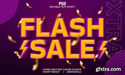 Flash sale 3d editable text effect premium psd with background