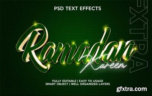 Ramadan kareem text effect template psd