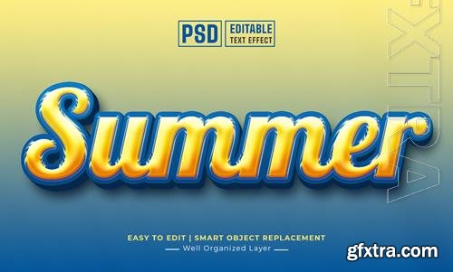 Summer 3d text style effect psd