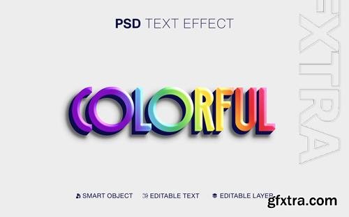 Colorful clean editable text effect template psd