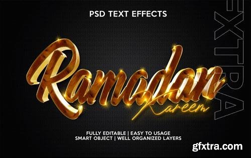 Ramadan kareem text effect psd template