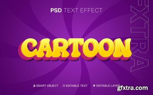 Cartoon editable text effect psd