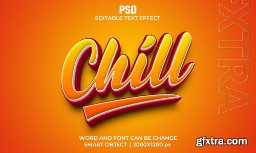 Chilli 3d editable text effect premium psd with background