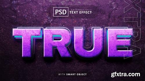 True 3d text effect editable psd