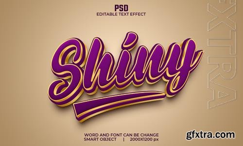 Shiny 3d editable text effect premium psd with background