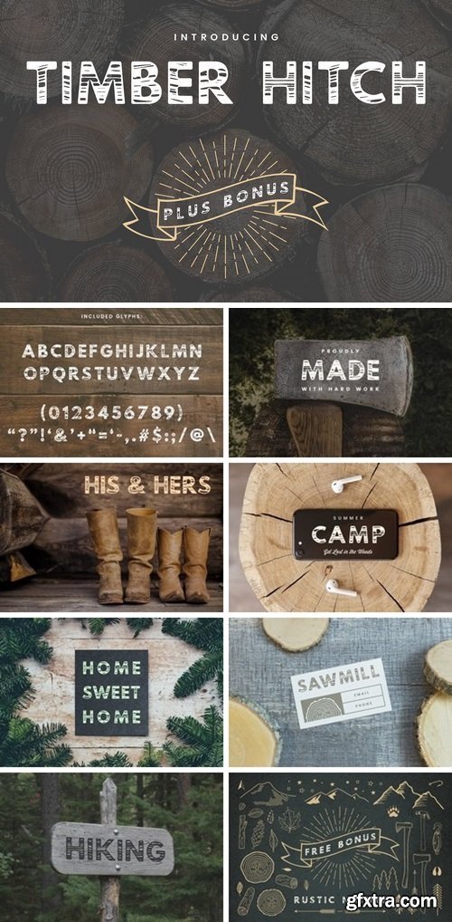 Timber Hitch Font + Nature Designs