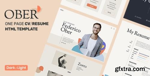 ThemeForest - Ober v1.0 - CV Resume HTML Template - 36041669