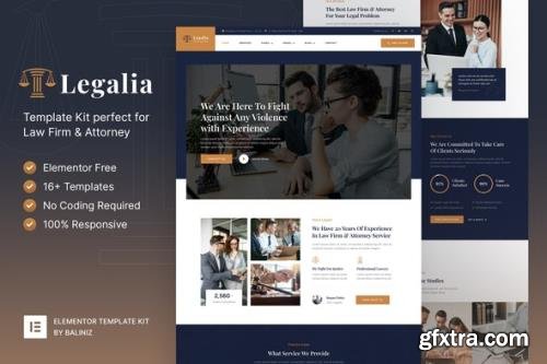 ThemeForest - Legalia v1.0.0 - Lawyer & Attorney Elementor Template Kit - 36158277