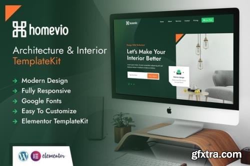 ThemeForest - Homevio v1.0.2 - Architecture Interior Elementor Template Kit - 36063762