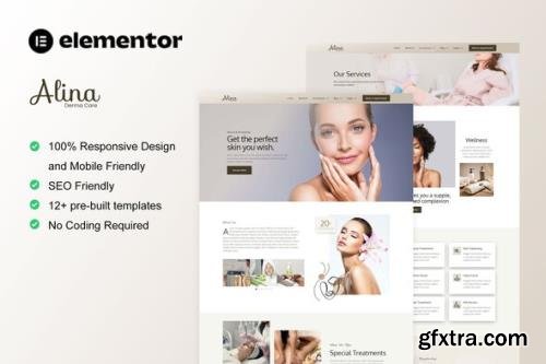 ThemeForest - Alina v1.0.0 - Skin & Care Dermatology Elementor Template Kit - 36103536