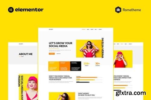 ThemeForest - Elsa v1.0.0 - Social Media Marketing & Management Elementor Pro Full Site Template Kit - 36062923