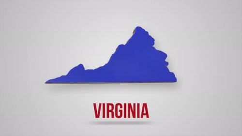 Videohive - Animated Close Up Map of Virginia State - 36181346 - 36181346