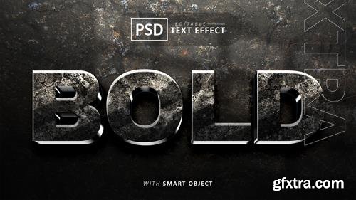 Dark bold text effect editable psd