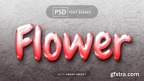 Flower text effect editable psd